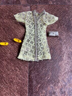 Topper Dawn doll clothes Jeanie 5481 yellow lace